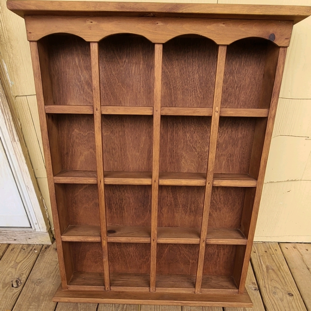 Antique wall trinket shelf